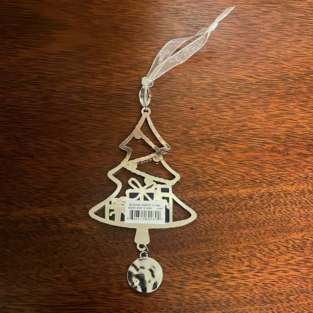 Hallmark Ganz Silver & Stained Glass Look Tree OUR FIRST CHRISTMAS Ornament NEW
